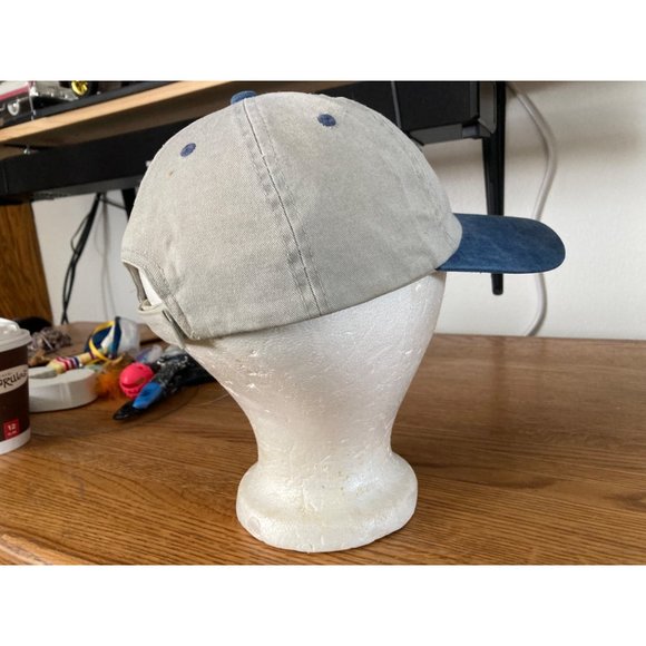 Vtg Florida Keys Denim Tan Cap Hat Distinctive Headwear Cotton Twill Adjust GUC - Picture 7 of 12